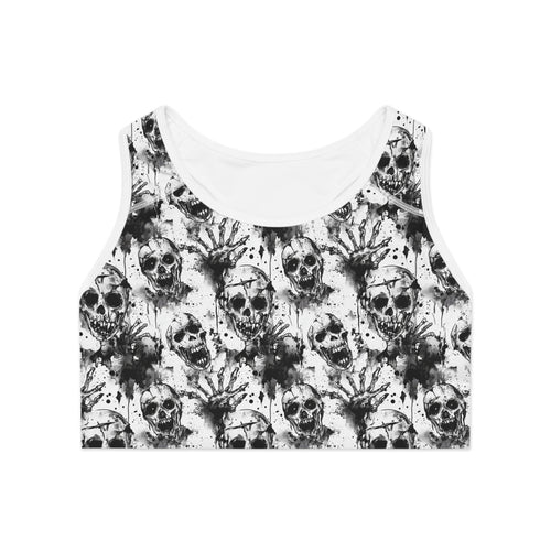 Artistic Skull Sports Bra