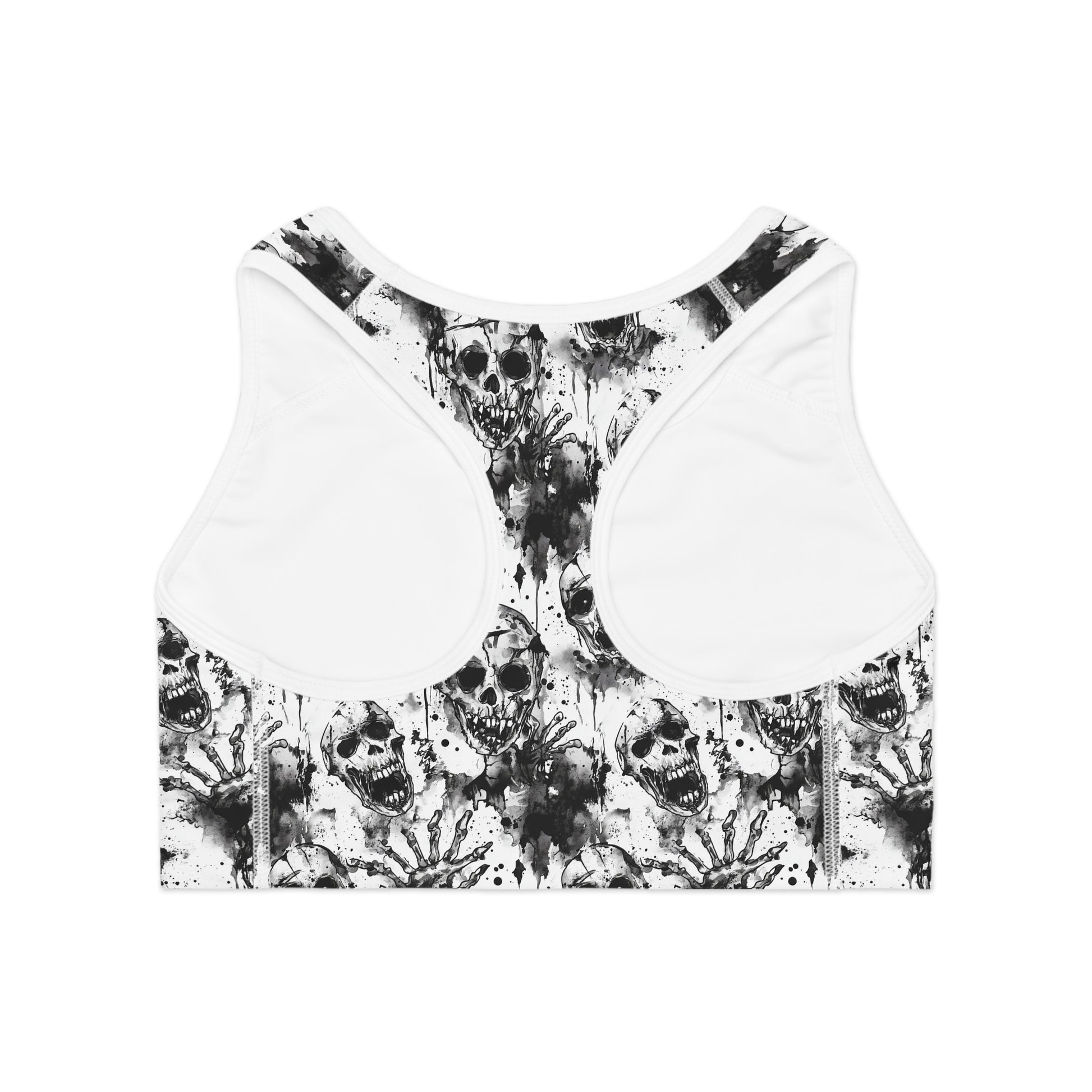 Artistic Skull Sports Bra
